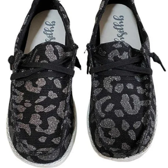 Gypsy Jazz Dexter Black Animal Print Slip On Sneakers 💖🖤 - Picture 2 of 6